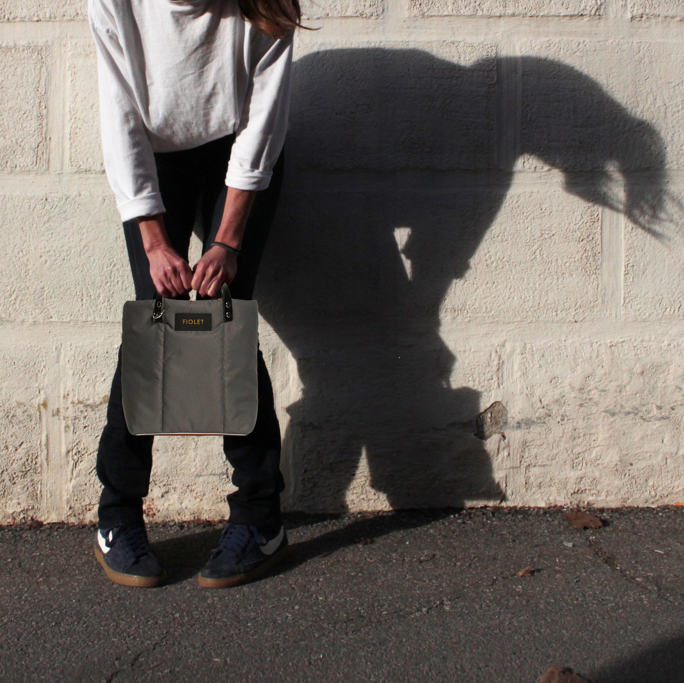 Camila tote bag gris foncé / dark gray