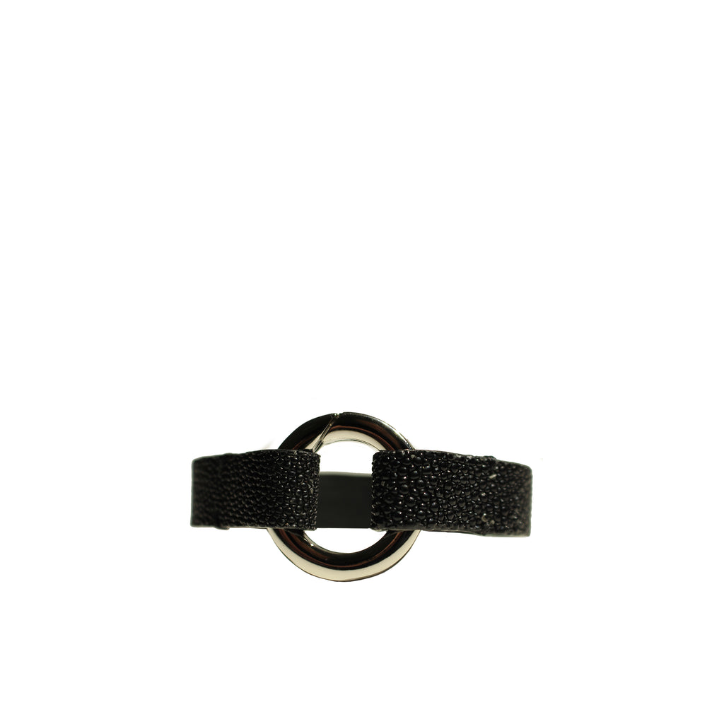 Bracelet ROME en galuchat Noir /Black