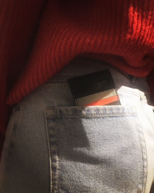 Porte carte noir zéro Déchet entièrement en cuir fait ✋🏻