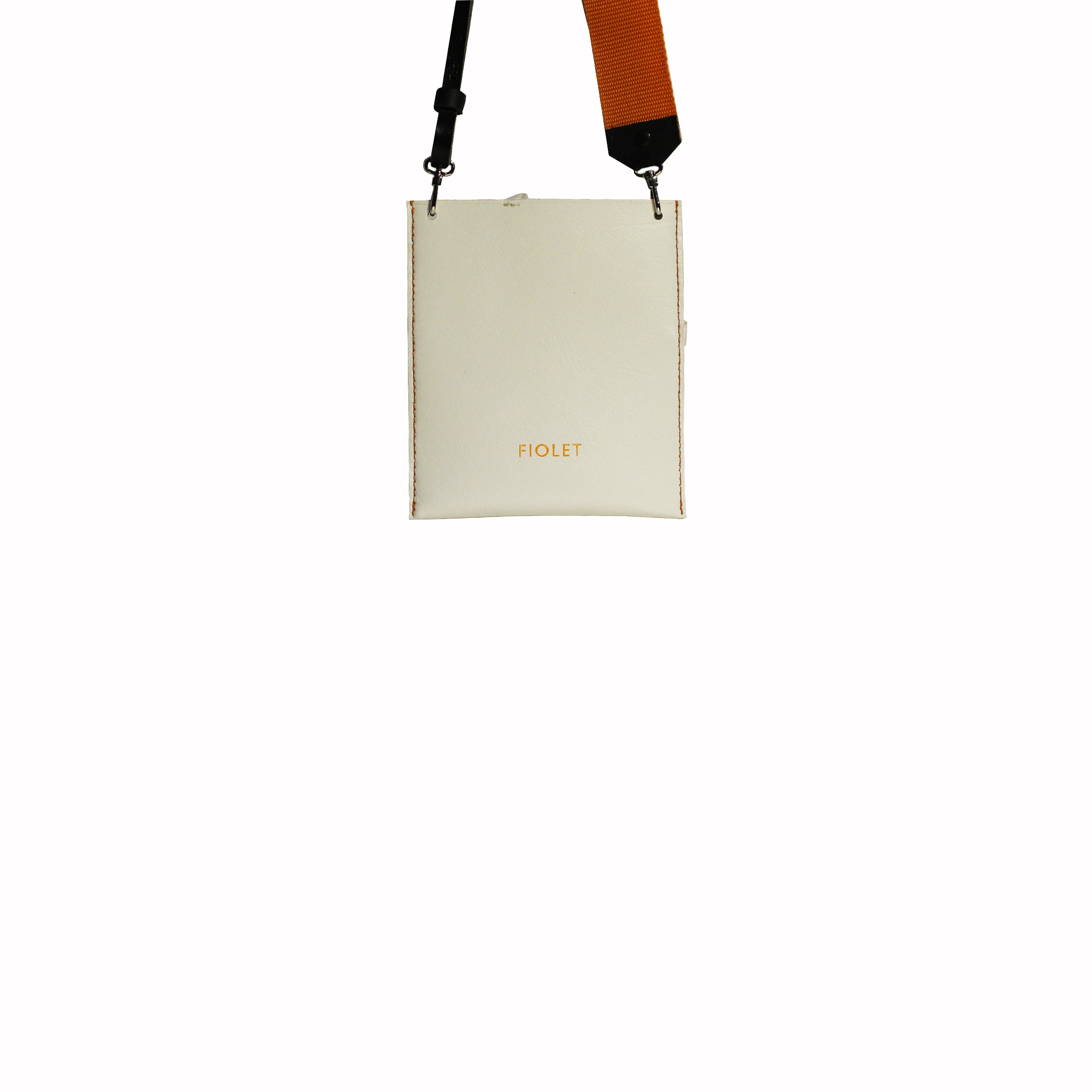 Lucienne Pochette bandoulière en cuir  blanc cassé/ off white  fait ✋🏻