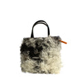 Luna tote bag en toile recyclée gris et mouton