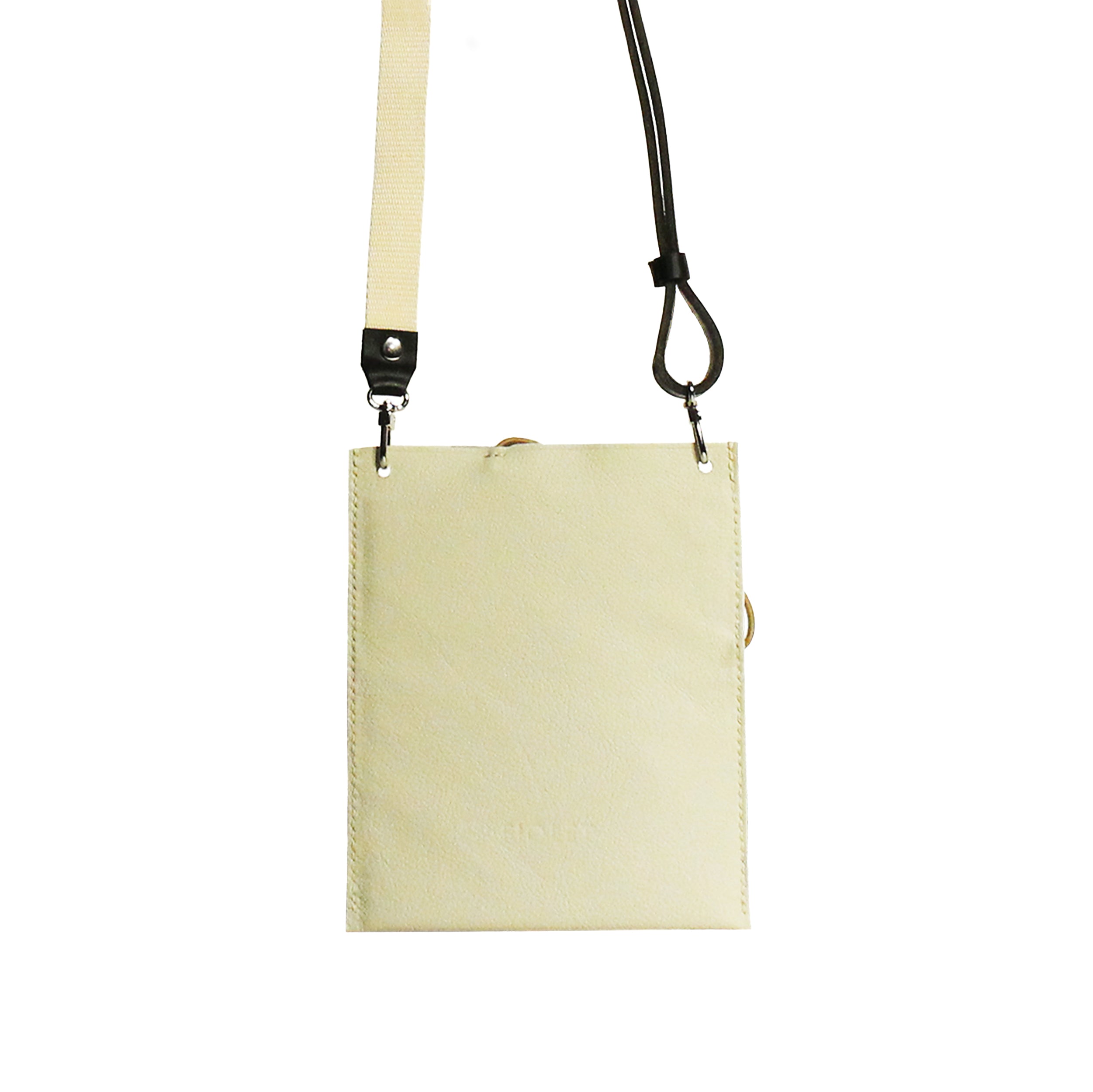 Lucienne Pochette bandoulière en cuir couleur  Ivoire  fait ✋🏻