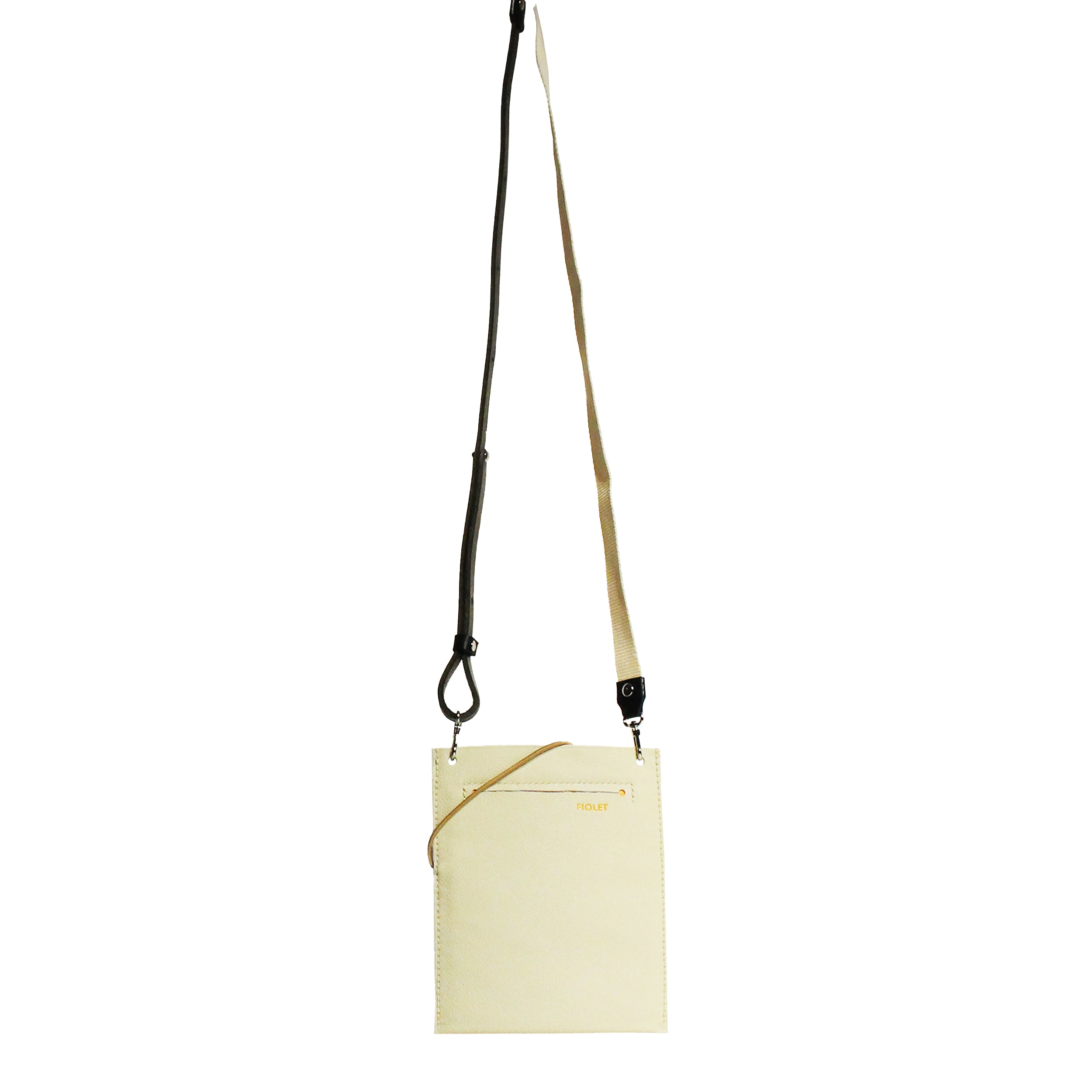 Lucienne Pochette bandoulière en cuir couleur  Ivoire  fait ✋🏻