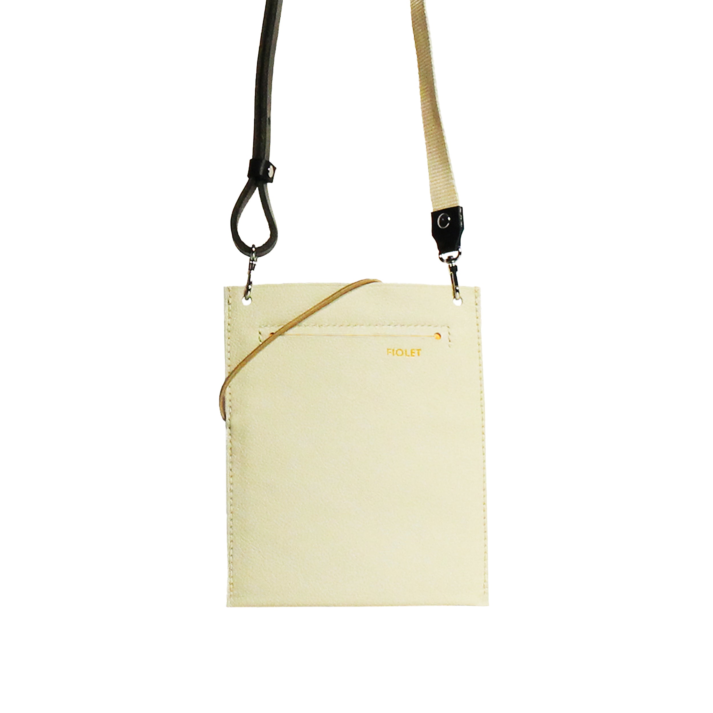 Lucienne Pochette bandoulière en cuir couleur  Ivoire  fait ✋🏻