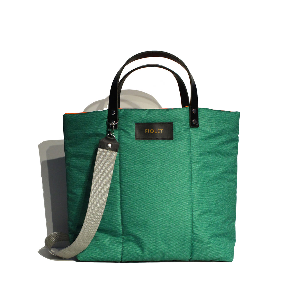 Magali tote bag vert texturé /Magali tote bag textured green