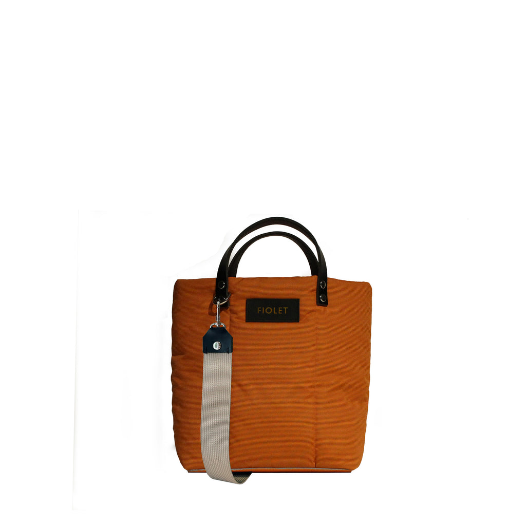 Camila tote bag orange texturé /Orange  texture