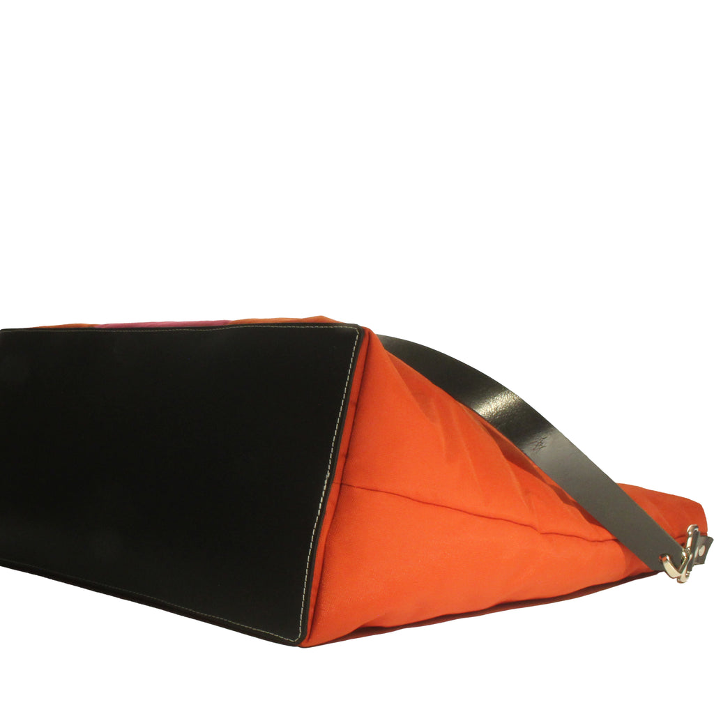 Dany tote bag bicolore orange / fushia