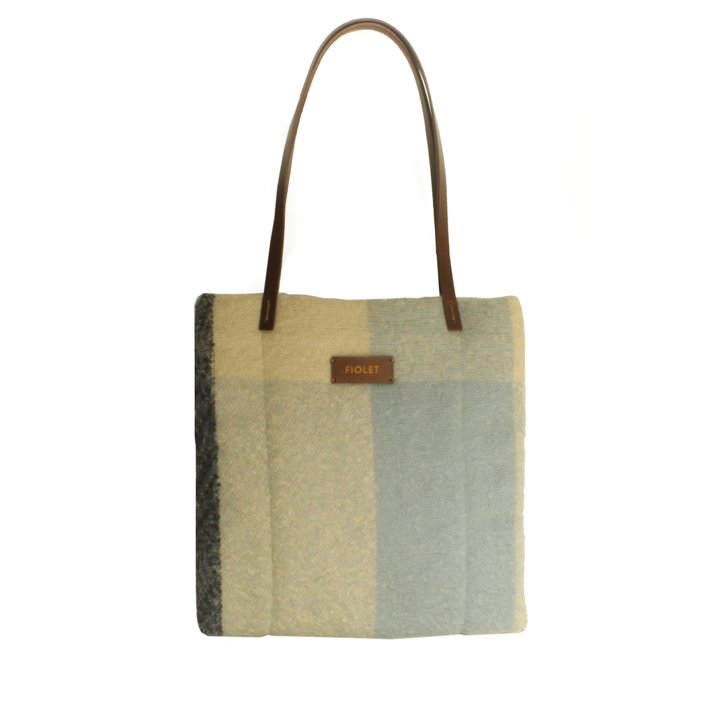 Claude  Tote bag design en lainage gris