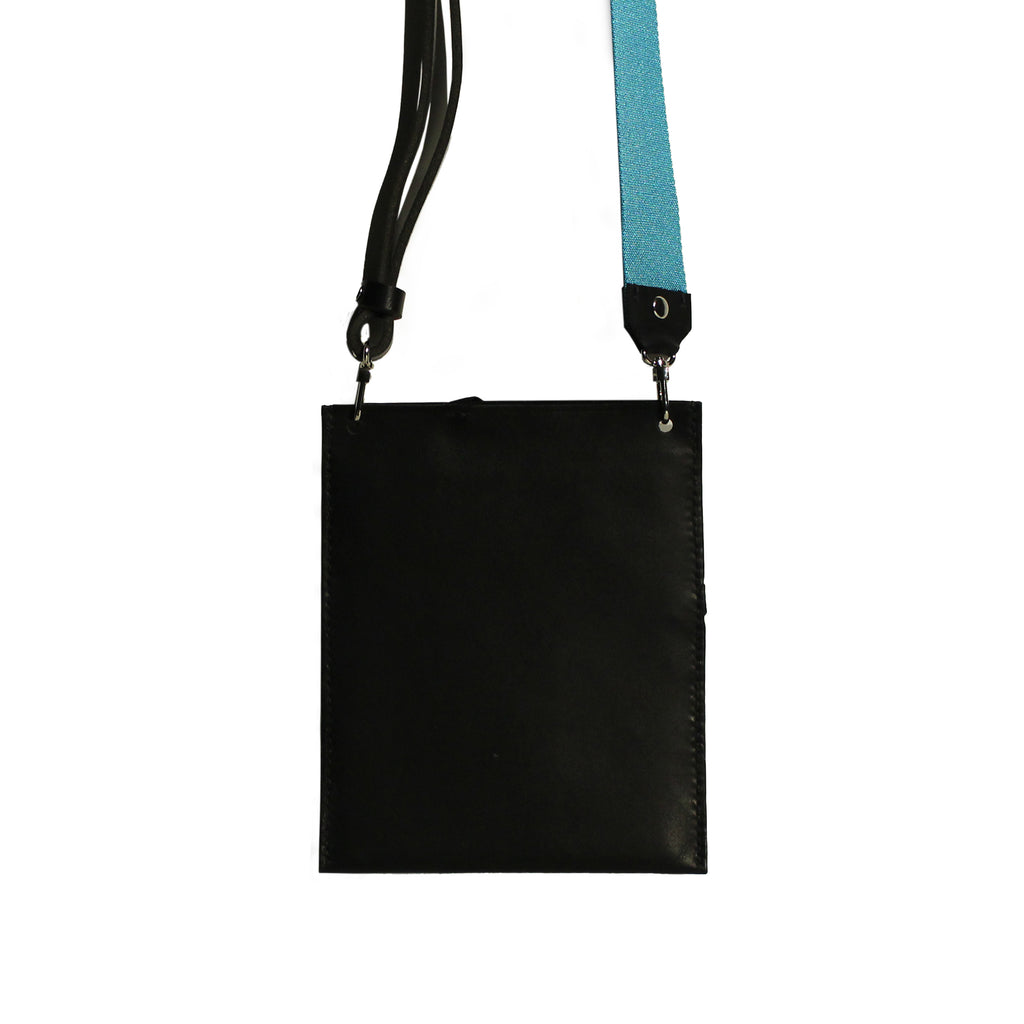 Lucienne pochette bandoulière en cuir Noir Mat  Fait ✋🏻
