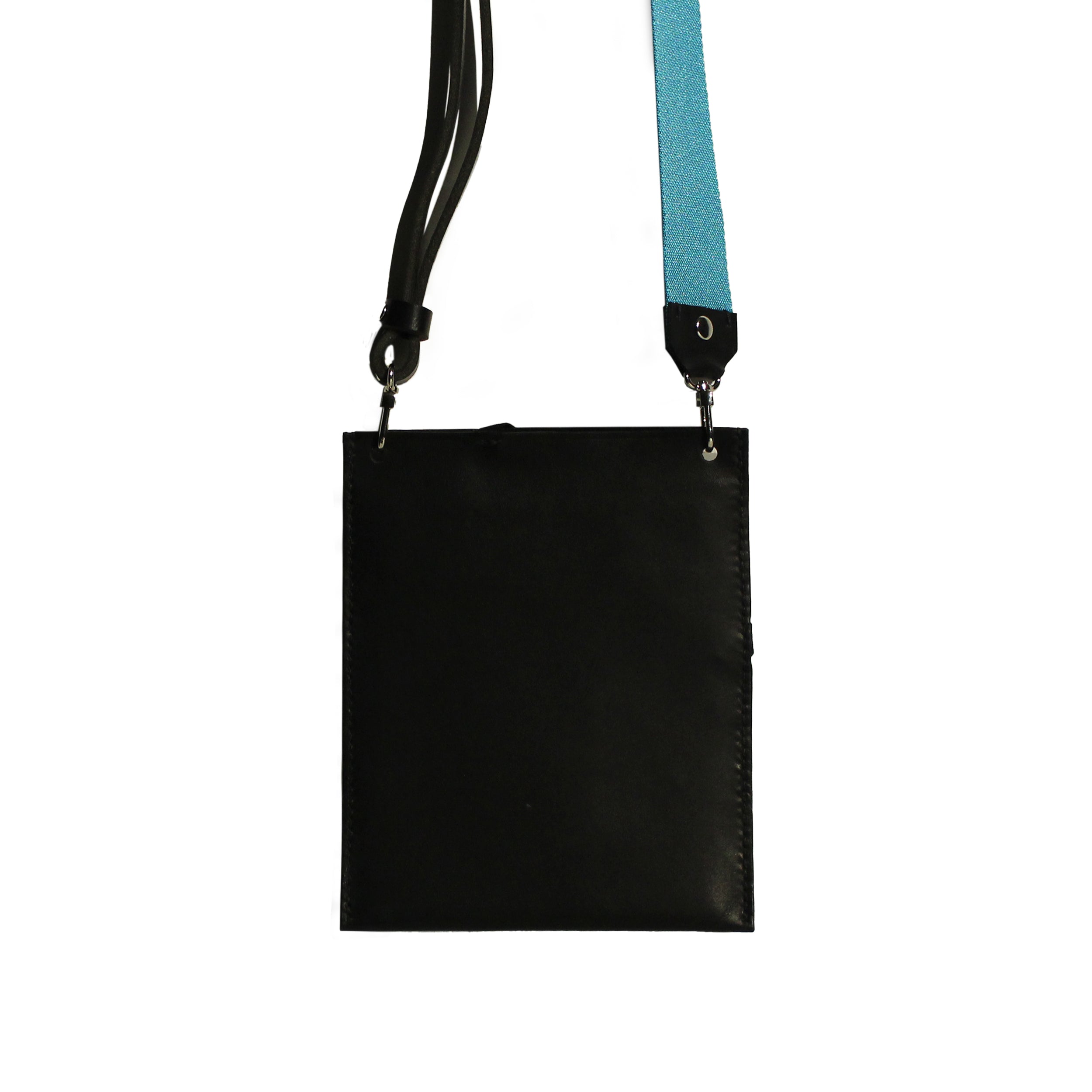 Lucienne pochette bandoulière en cuir Noir Mat  Fait ✋🏻