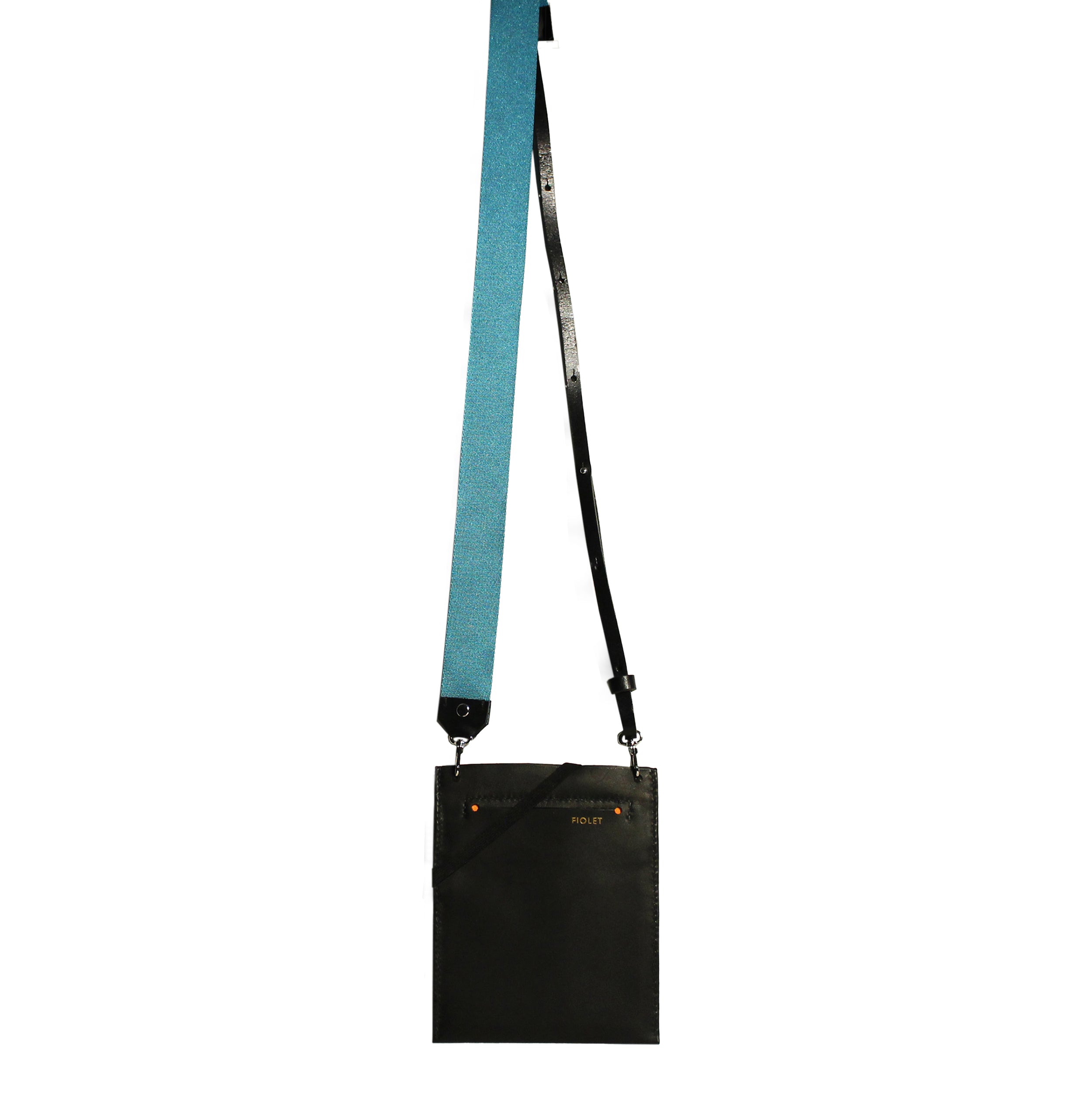 Lucienne pochette bandoulière en cuir Noir Mat  Fait ✋🏻