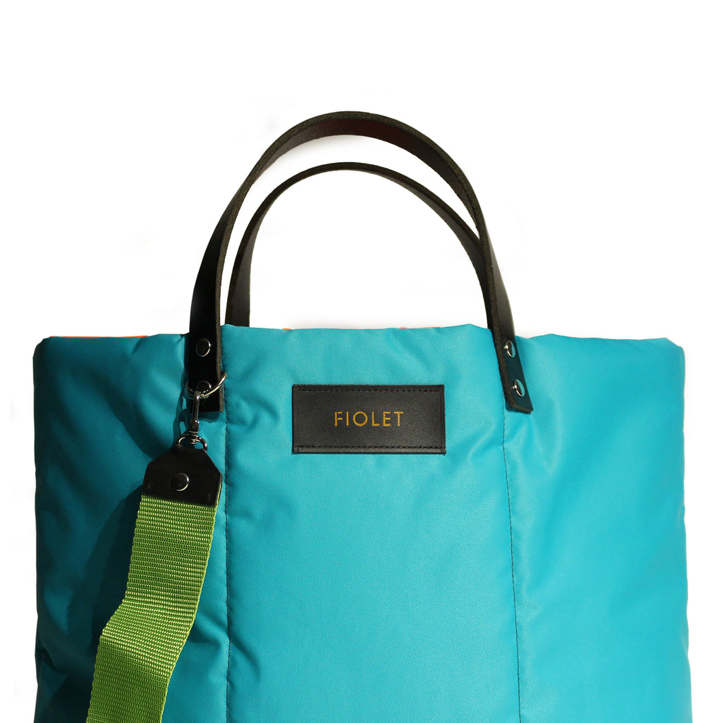 Magali tote bag turquoise / turquoise