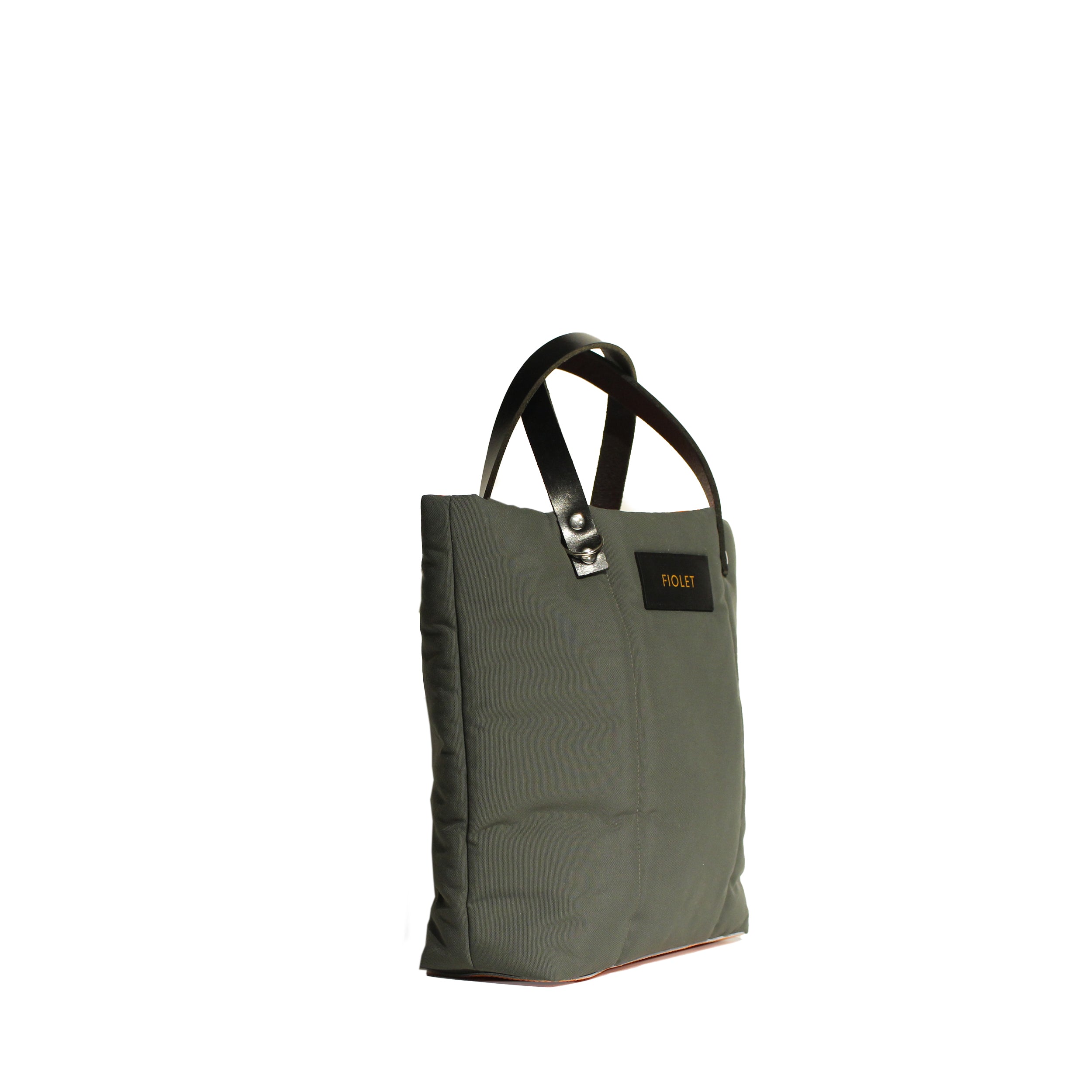 Marceline  tote bag toile recyclée vert de gris / verdigris green