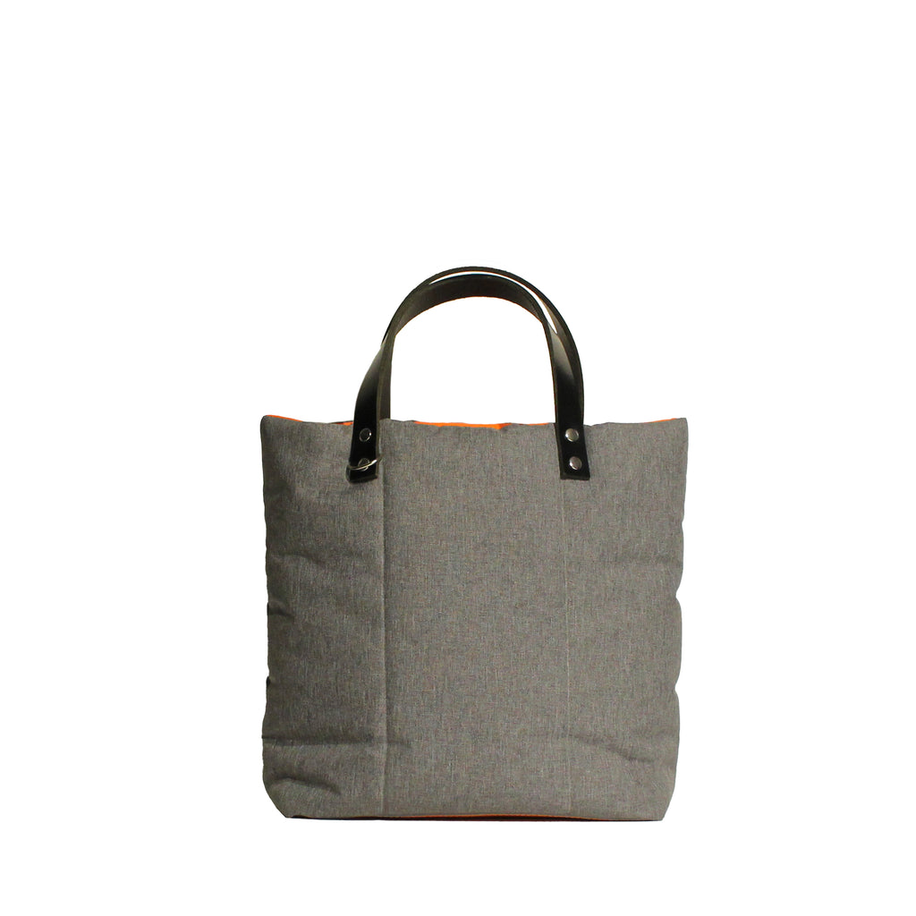 Marceline  tote bag toile recyclée gris clair texture/  tex light grey
