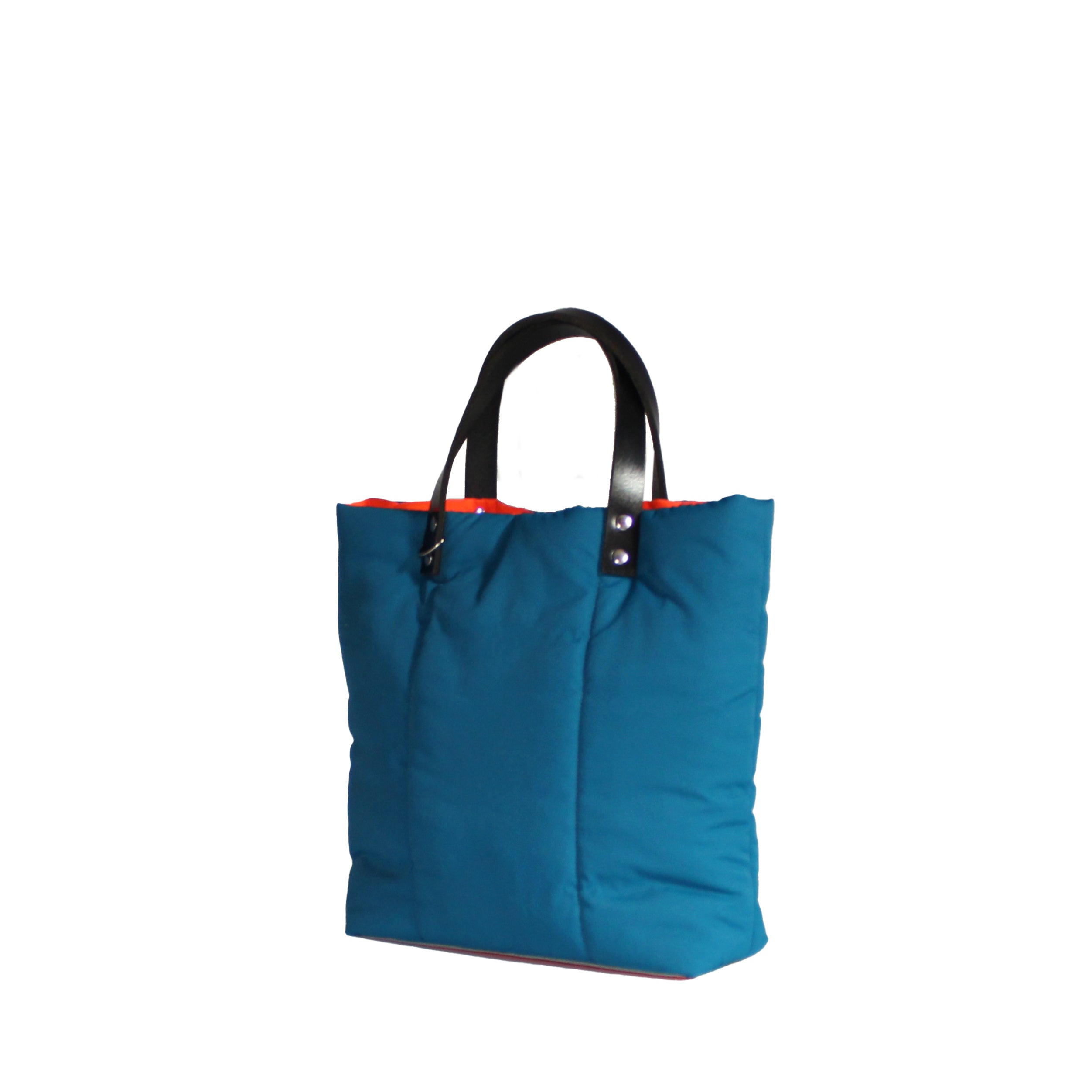 Marceline  tote bag toile recyclée bleu canard / duck blue