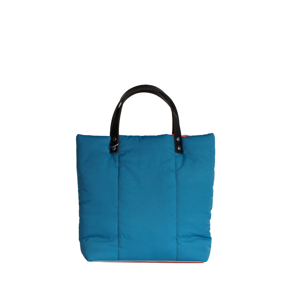 Marceline  tote bag toile recyclée bleu canard / duck blue