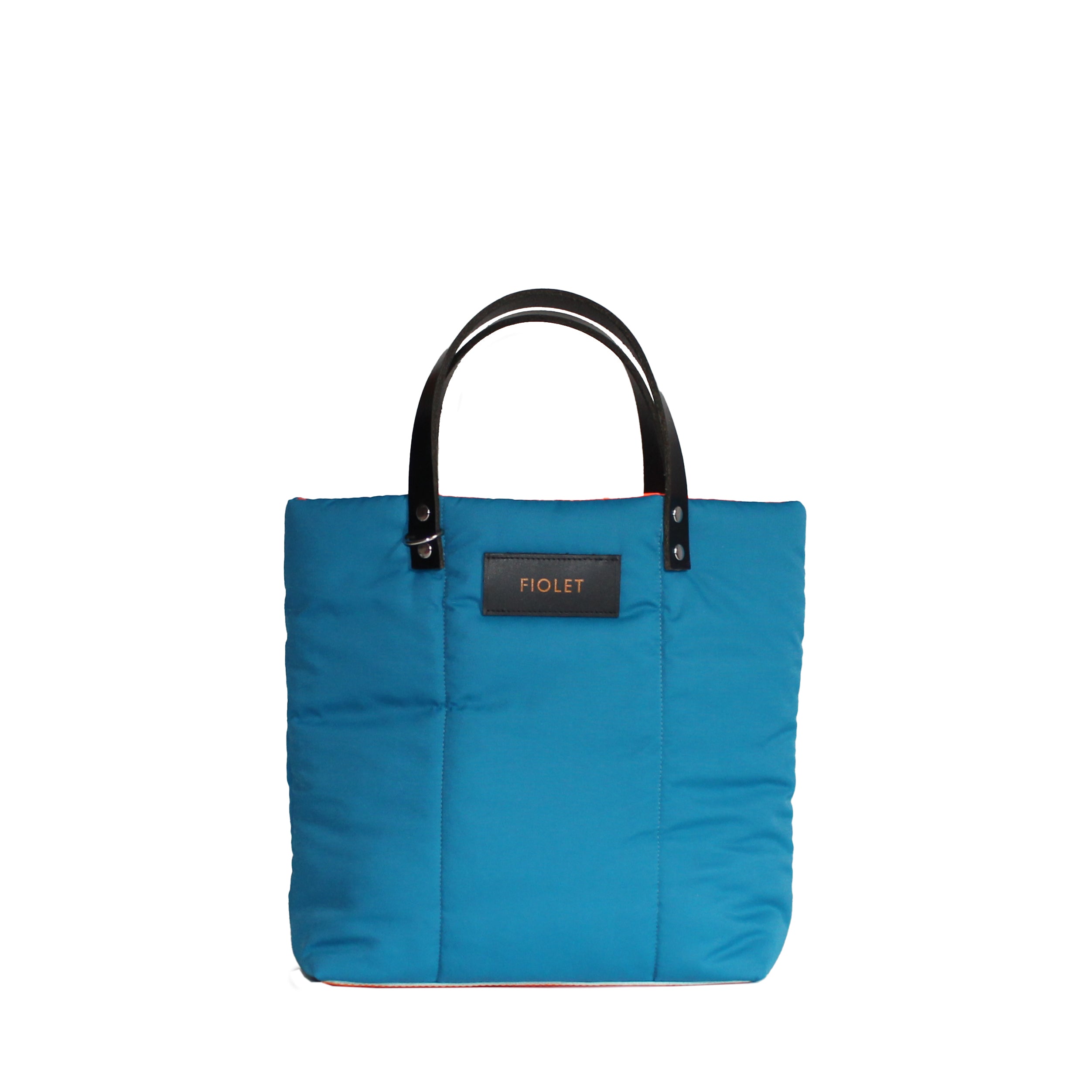 Marceline  tote bag toile recyclée bleu canard / duck blue