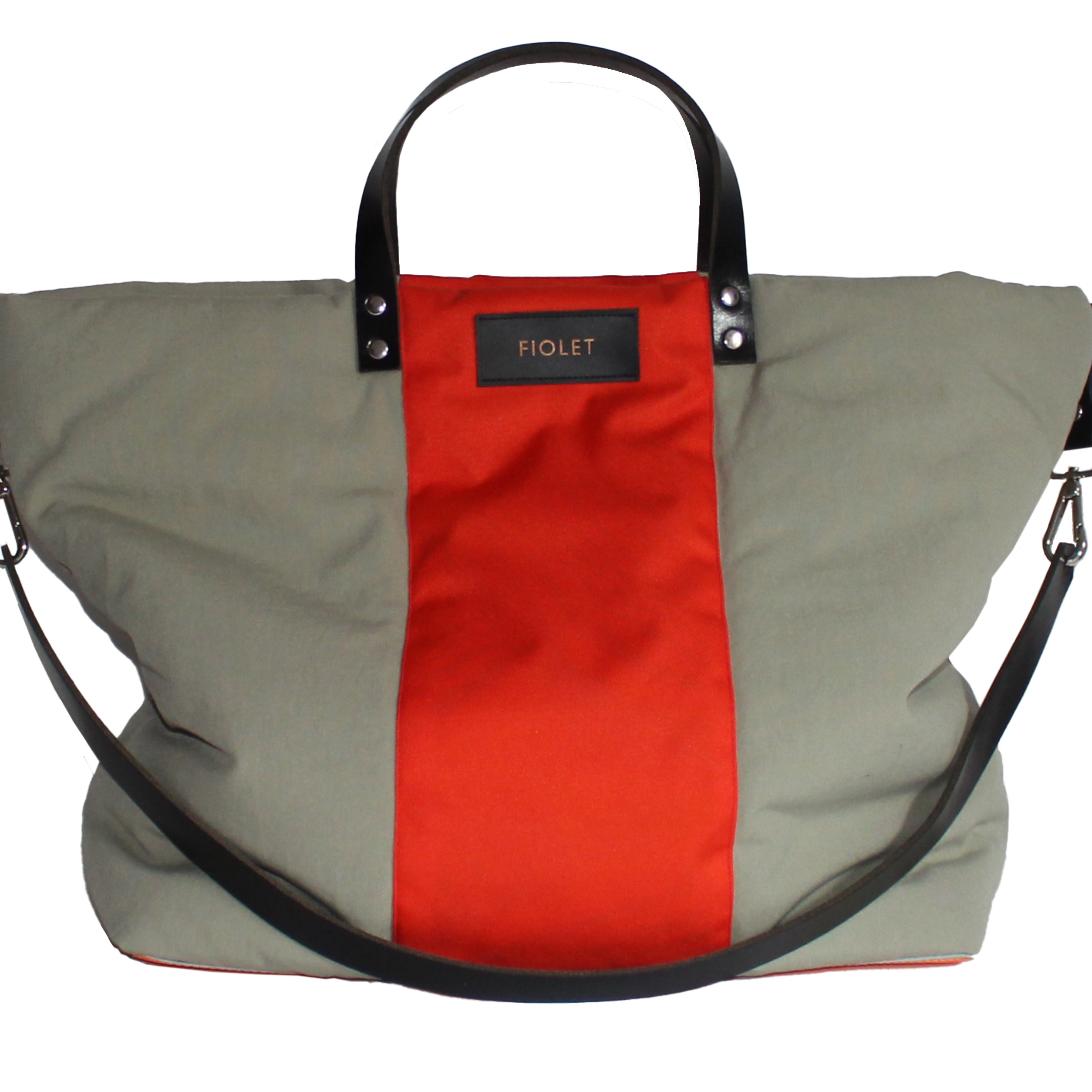 Dany tote bag bicolore vert / orange