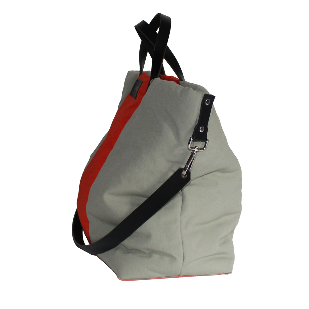 Dany tote bag bicolore vert / orange