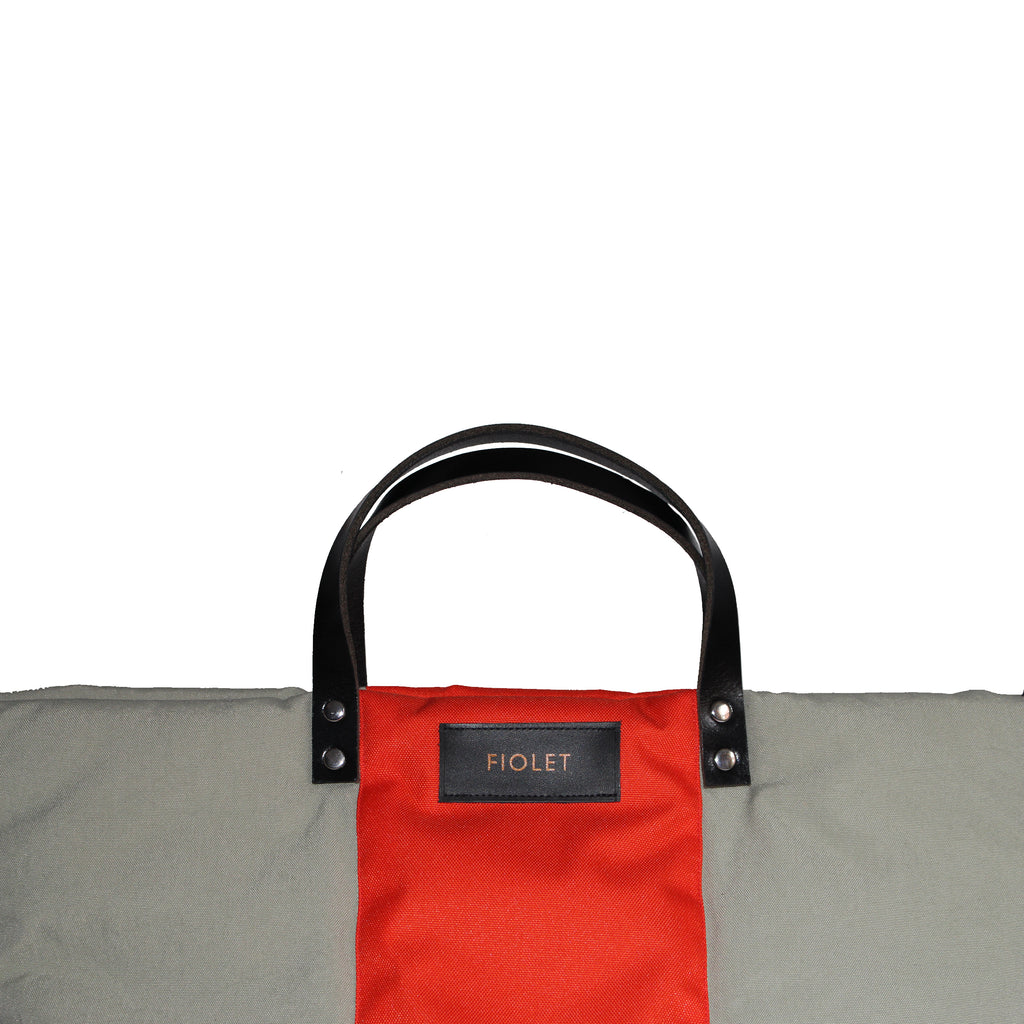 Dany tote bag bicolore vert / orange