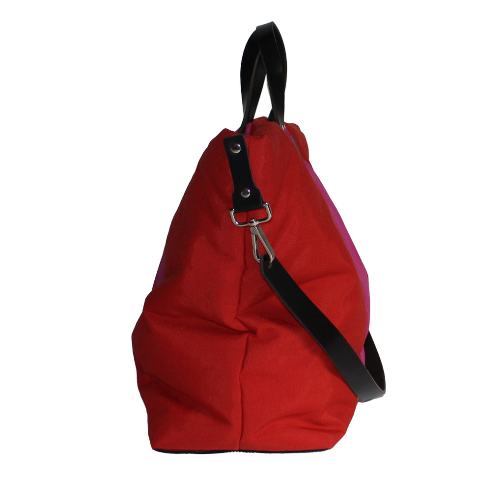 Dany tote bag bicolore orange / fushia