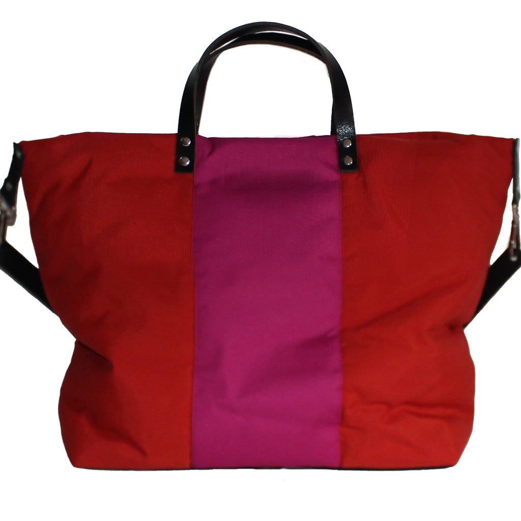 Dany tote bag bicolore orange / fushia