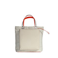 Neige Tote bag design en toile recyclée off white avec poche en cuir couture main