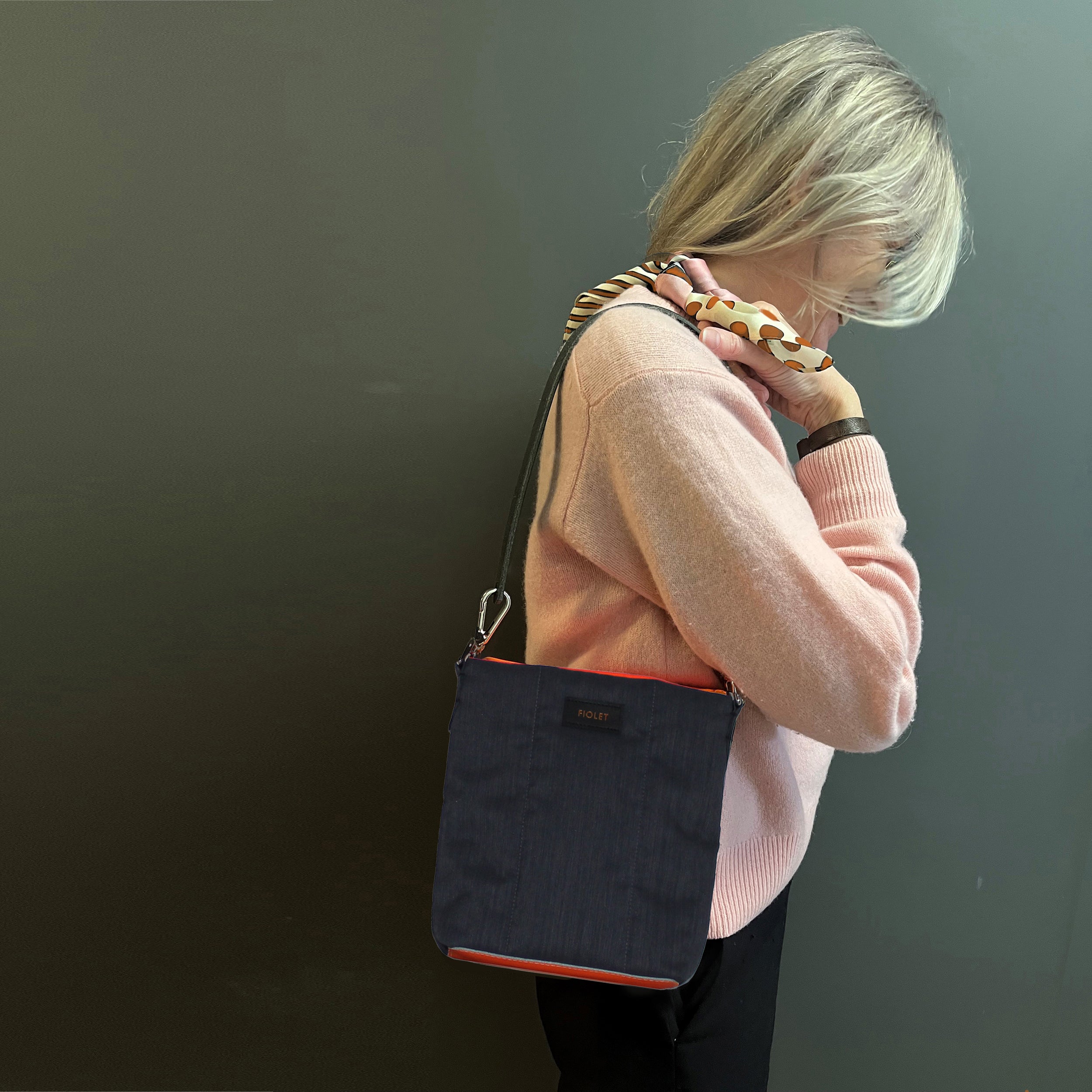 Mireille  tote bag  gris texturé / gray textured